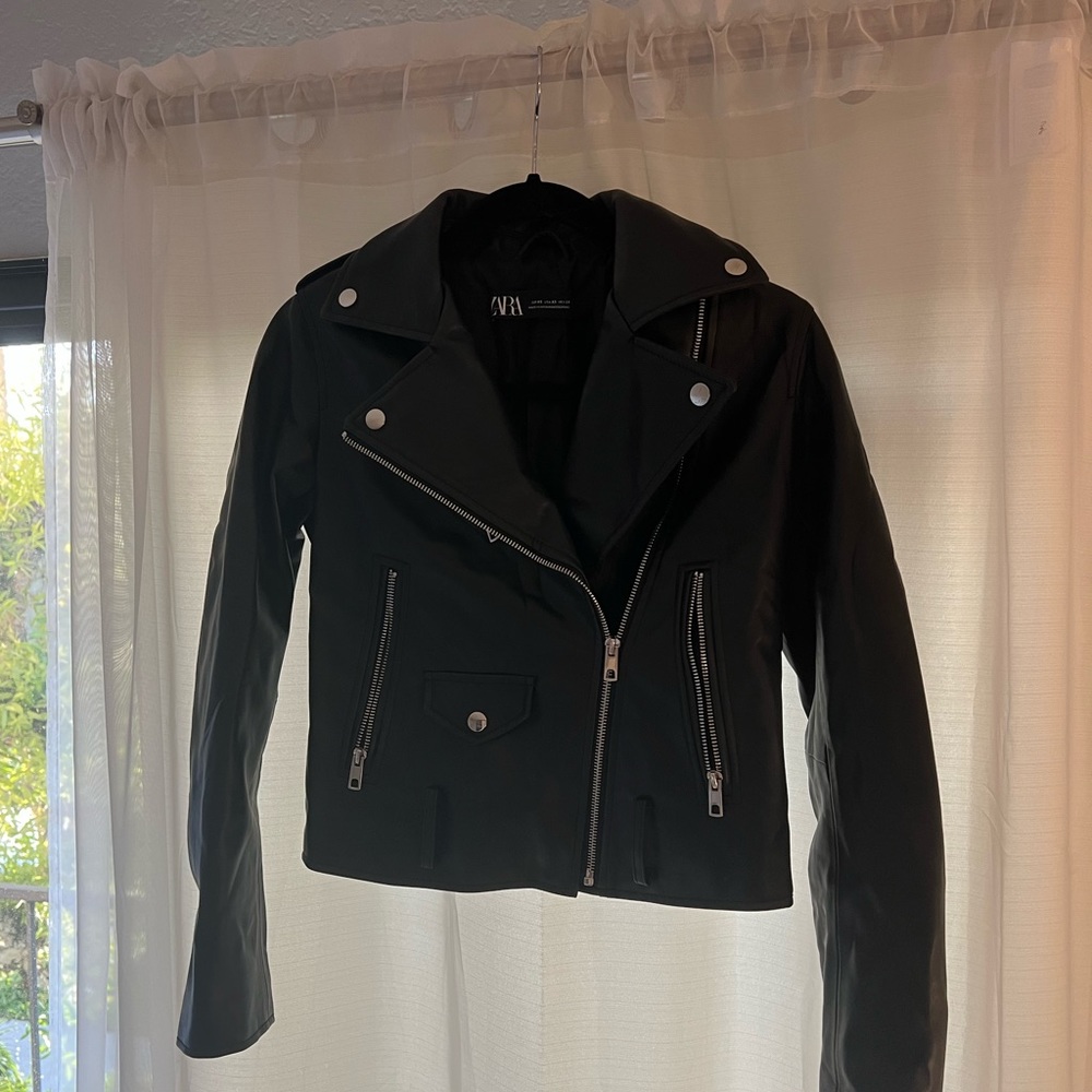 Zara faux leather jacket